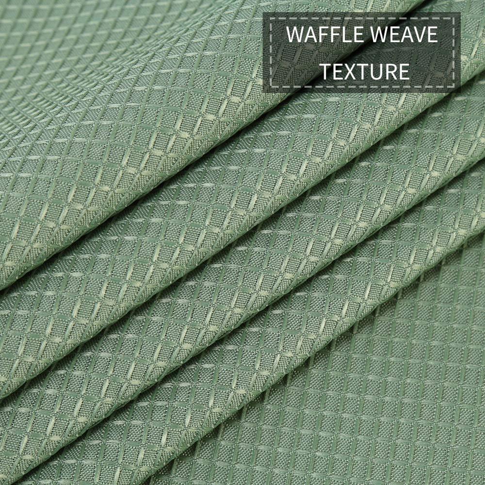 Green waffle weave polyester shower curtains Curtain Manufacturers