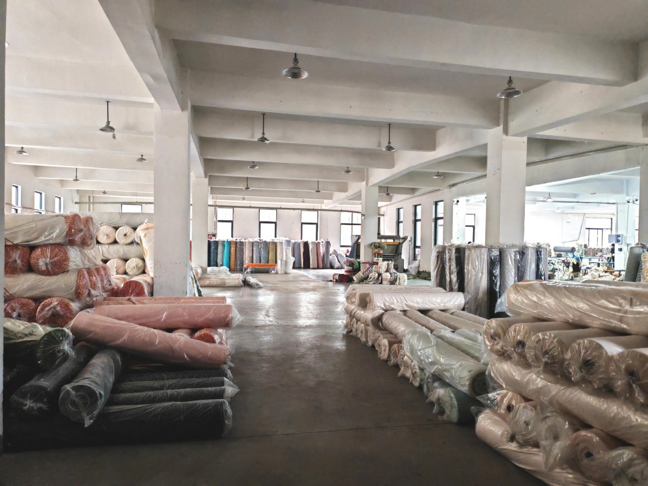Curtain Fabric Warehouse and Material Preparation Area