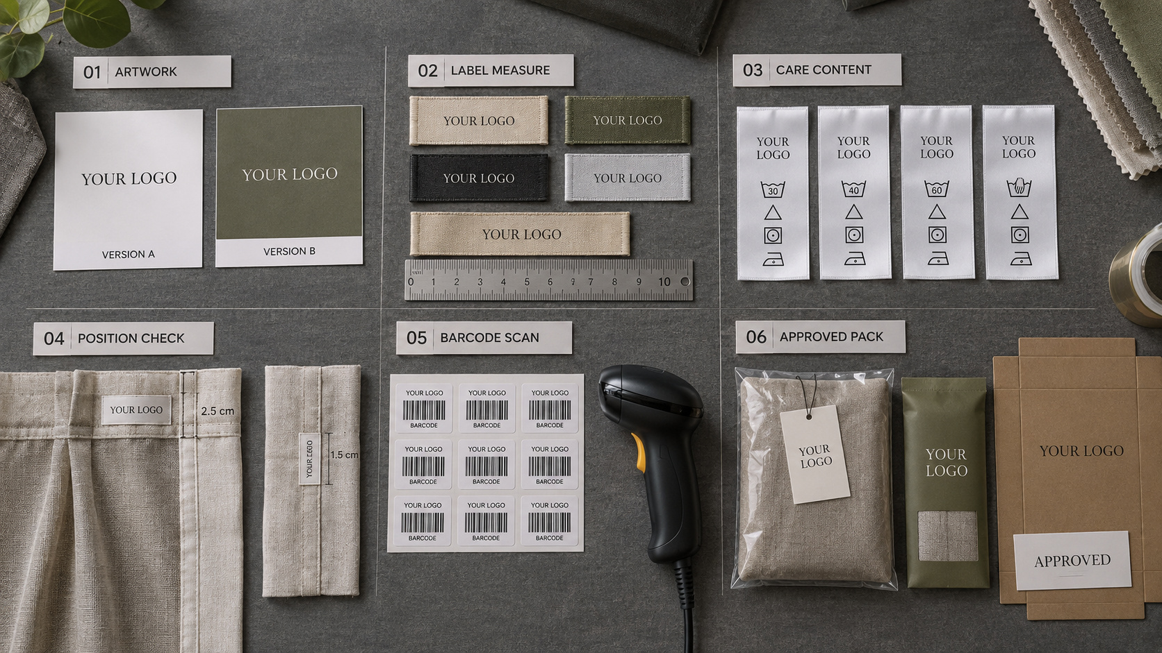 Custom curtain branding and packaging approval process