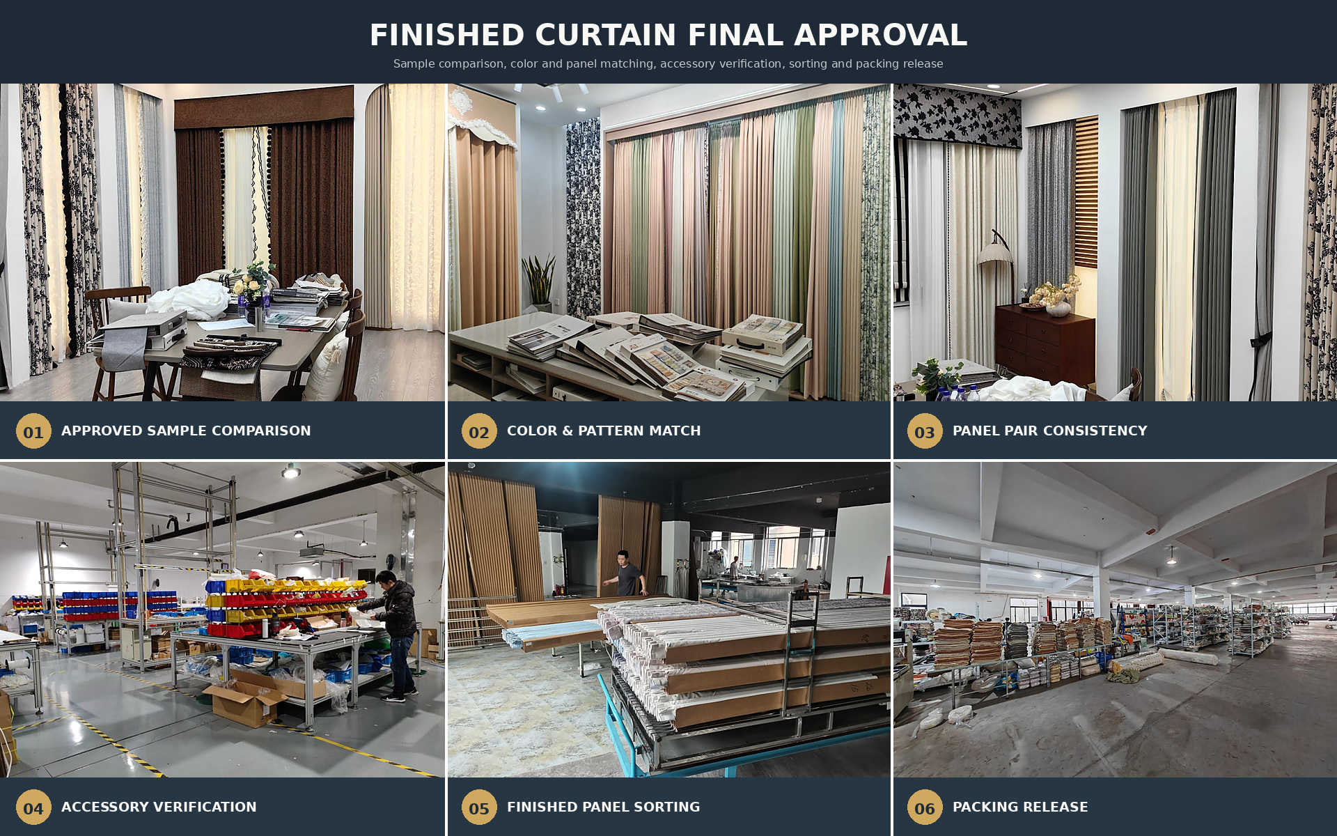 Finished curtain inspection and final approval