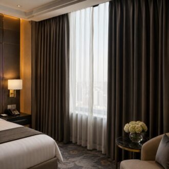 Manufactured hotel curtains for hospitality suppliers, interior contractors and commercial projects. We support bulk orders with customized curtain styles, quality inspection and export packaging.